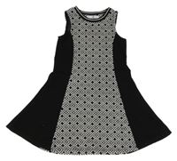 Černo-bílé vzorované šaty M&S
