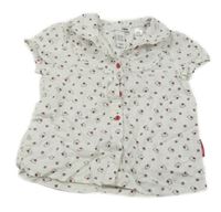 Bílá halenka s Kitty a volánky H&M