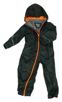 Army šusťáková nepromokavá funkční kombinéza s kapucí MOUNTAIN WAREHOUSE