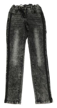 Černé plísňové skinny rifle s pruhem Pepperts!