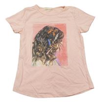 Růžové tričko s holčičkou 