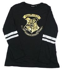 Černé triko s erbem - Harry Potter