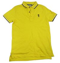 Hořčicové polo tričko s nášivkou zn. Next