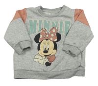 Světlešedo-růžová mikina s Minnie H&M