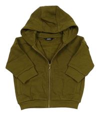 Khaki propínací oversize mikina s kapucí Next