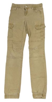 Béžové plátěné cargo cuff kalhoty Kids Only