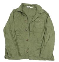 Khaki riflová košilová bunda H&M