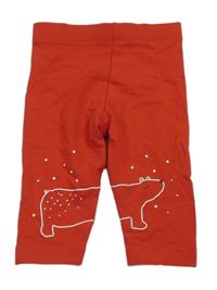 Červené legíny s medvědem M&S