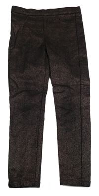 Černo-bronzové třpytivé skinny kalhoty zn. Next
