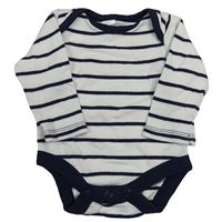 Bílo-tmavomodré pruhované body Miniclub