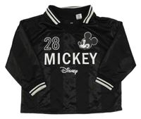Černá lehká mikina s Mickeym a límečkem H&M