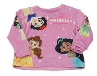Růžová plyšová pyžamová mikina s Disney princeznami Matalan