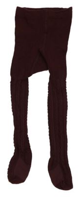 Vínové punčocháče se vzorem H&M