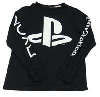 Černé triko s logem PlayStation H&M