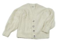 Smetanový chlupatý propínací svetr F&F