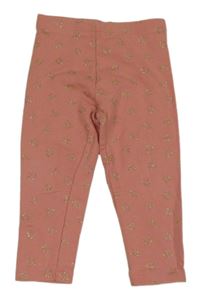 Starorůžové teplé legíny s korunami C&A
