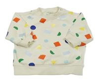 Světlebéžová mikina s obrazci