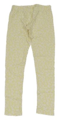 Světležluté květované legíny