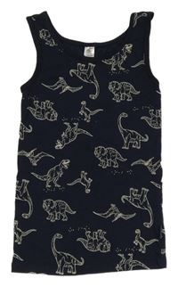 Tmavomodré tílko s dinosaury Yigga