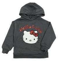 Tmavošedá mikina s Hello Kitty a kapucí Primark