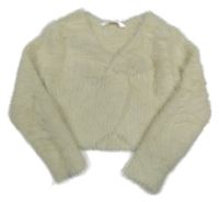 Béžový chlupatý crop svetr M&S