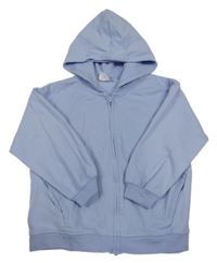 Světlemodrá propínací mikina s kapucí Zara