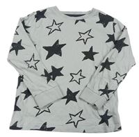 Šedé pyžamové triko s černými hvězdami F&F