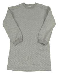 Šedé třpytivé kárované teplákové šaty River Island