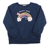 Tmavomodrá mikina s duhou C&A