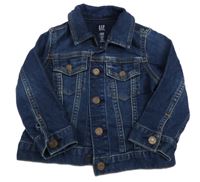 Tmavomodrá riflová bunda s kapsami GAP