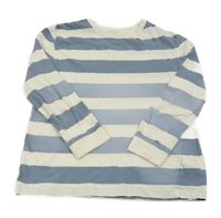 Bílo-modré pruhované triko M&S