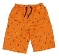 Oranžové plážové kraťasy se surfy Name it