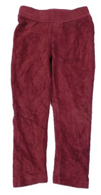 Vínové sametové žebrované tregíny Nutmeg