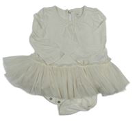 Smetanová tunika s tylem a všitým body GAP