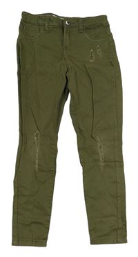 Khaki skinny rifle s prošoupáním Denim Co.
