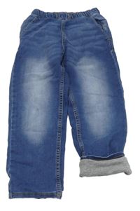 Modré teplákové podšité rifle H&M