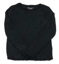 Černé žebrované triko Primark