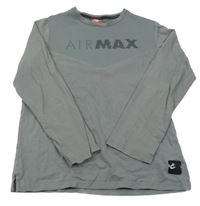 Šedé triko s nápisem Nike