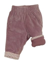 Fialové sametové zateplené tepláky