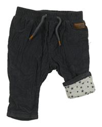 Antracitové podšité manšestráky Dopodopo