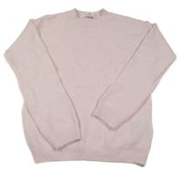 Světlerůžový vlněný svetr H&M