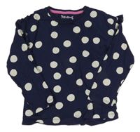 Tmavomodro-bílé puntíkaté triko Nutmeg