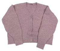 Lila propínací žebrovaný svetr George