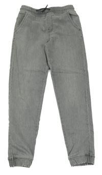 Světlešedé cuff rifle Denim Co.