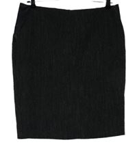 Dámská tmavomodrá melírovaná vlněná sukně M&S