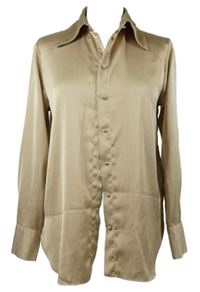 Dámská béžová saténová halenka 