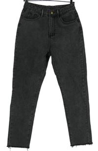 Dámské šedé mom rifle Shein 