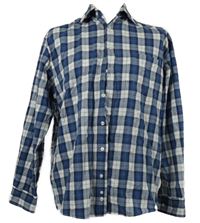 Pánská tmavomodro-bílá kostkovaná košile