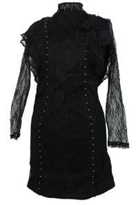 Dámské černé krajkové šaty s cvočky Dorothy Perkins 