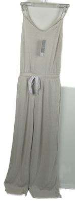 Nové - Dámský béžový úpletový palazzo kalhotový overal F&F